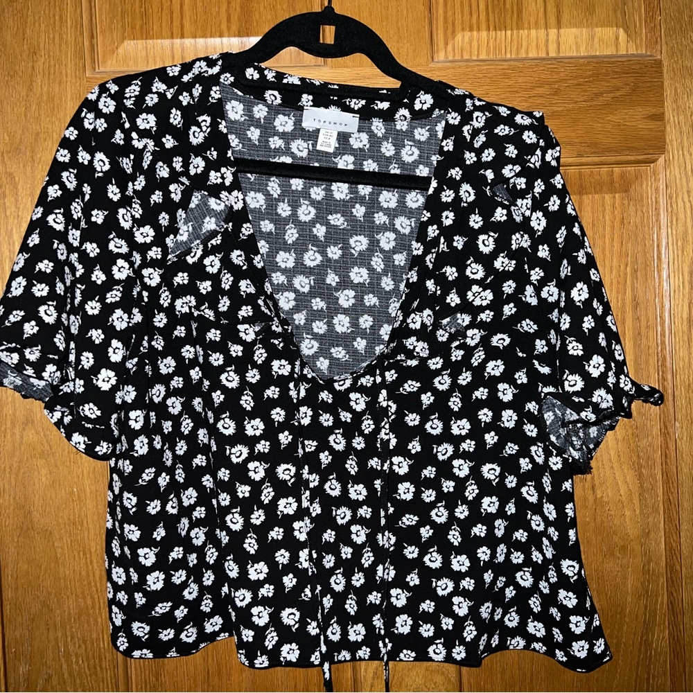 Topshop crop top with tie
